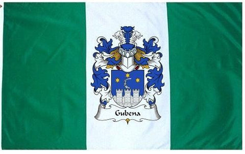 Gubena family crest coat of arms flag