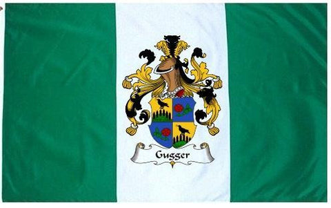 Gugger family crest coat of arms flag