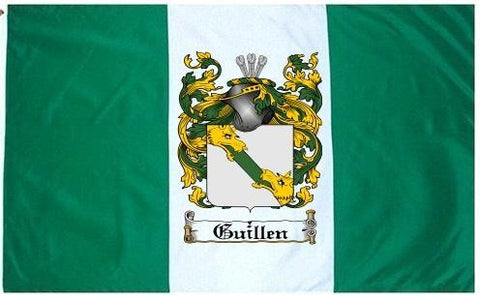 Guillen family crest coat of arms flag