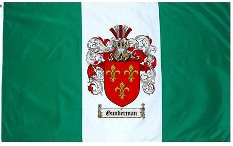 Gunderman family crest coat of arms flag