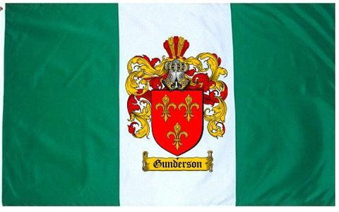 Gunderson family crest coat of arms flag