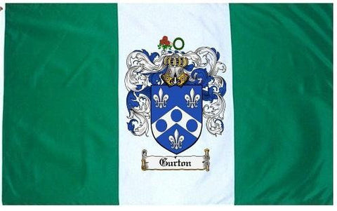 Gurton family crest coat of arms flag