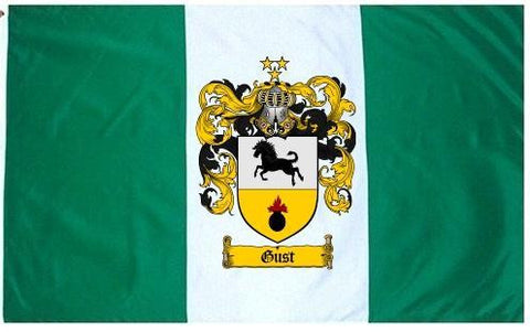 Gust family crest coat of arms flag