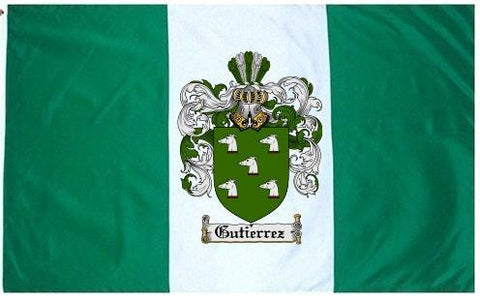 Gutierrez family crest coat of arms flag