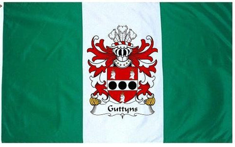Guttyns family crest coat of arms flag