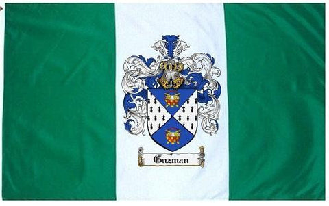 Guzman family crest coat of arms flag