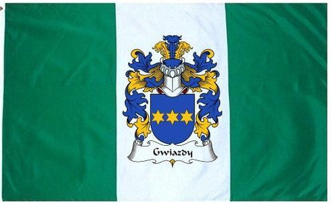 Gwiazdy family crest coat of arms flag