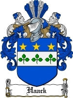 Haack Family Crest / Coat of Arms JPG or PDF Image Download