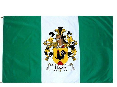 Haan family crest coat of arms flag