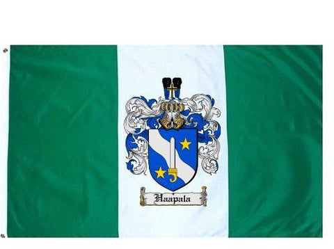 Haapala family crest coat of arms flag