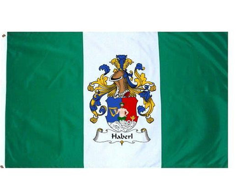 Haberl family crest coat of arms flag