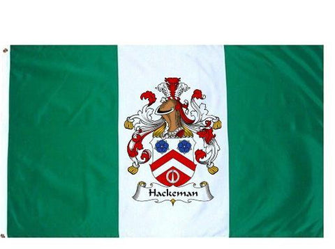 Hackeman family crest coat of arms flag