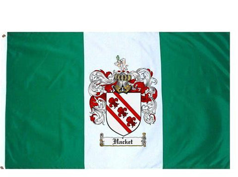 Hacket family crest coat of arms flag