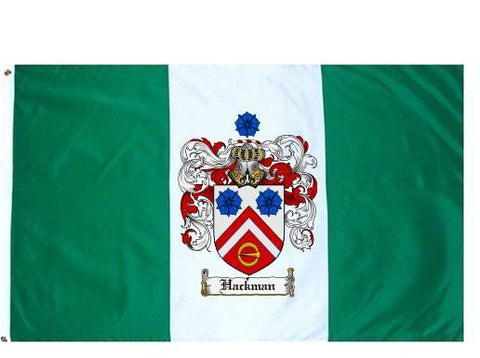 Hackman family crest coat of arms flag