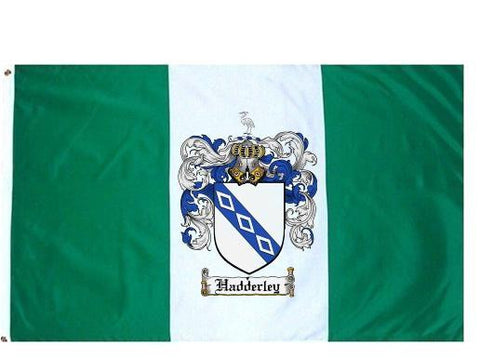 Hadderley family crest coat of arms flag