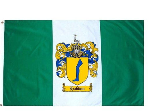 Haddon family crest coat of arms flag
