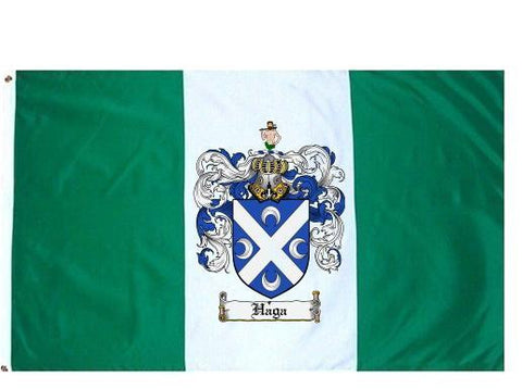 Haga family crest coat of arms flag