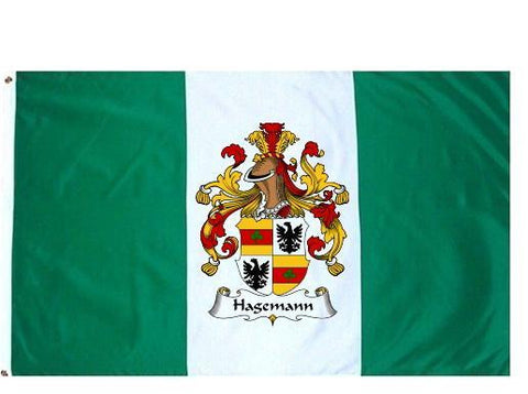 Hagemann family crest coat of arms flag