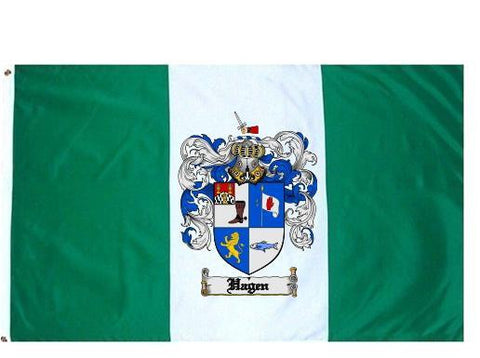 Hagen family crest coat of arms flag