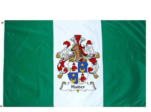 Haider family crest coat of arms flag