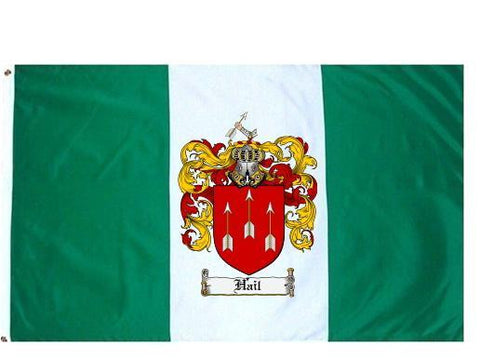 Hail family crest coat of arms flag