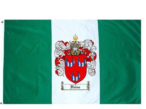 Haine family crest coat of arms flag