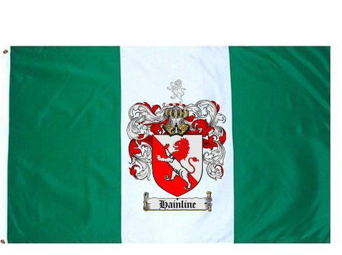 Hainline family crest coat of arms flag