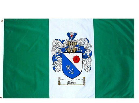 Hajek family crest coat of arms flag