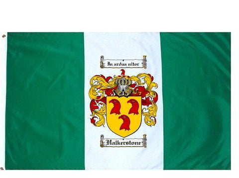 Halkerstone family crest coat of arms flag