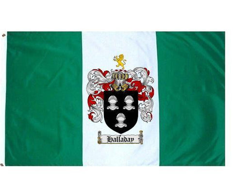 Halladay family crest coat of arms flag