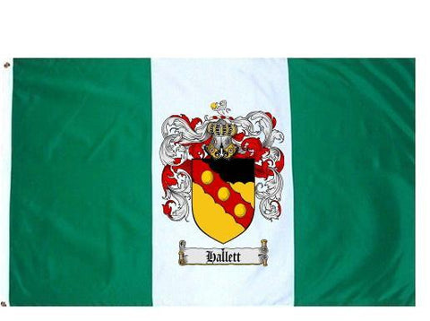 Hallett family crest coat of arms flag