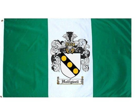 Halligwell family crest coat of arms flag