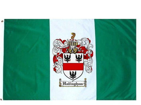 Hallingham family crest coat of arms flag