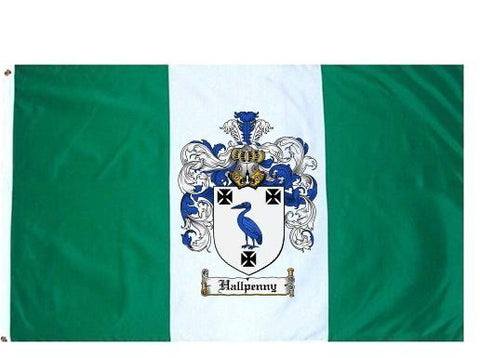 Hallpenny family crest coat of arms flag