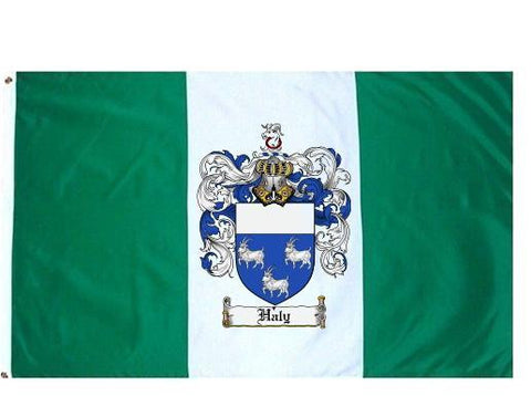 Haly family crest coat of arms flag