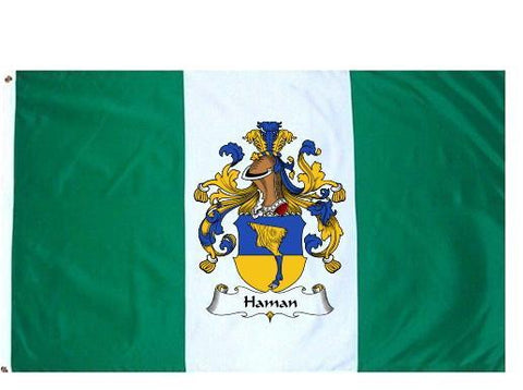 Haman family crest coat of arms flag