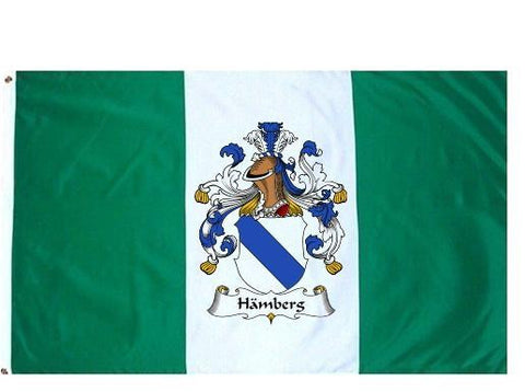 Hamberg family crest coat of arms flag