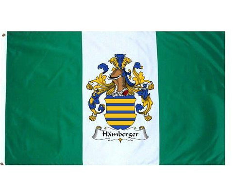 Hamberger family crest coat of arms flag