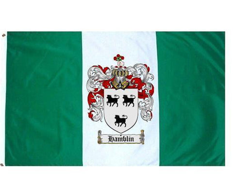 Hamblin family crest coat of arms flag