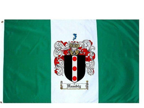 Hambly family crest coat of arms flag