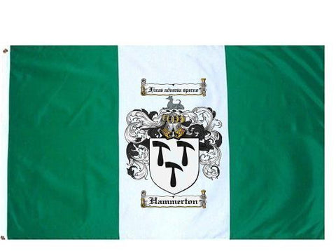 Hammerton family crest coat of arms flag