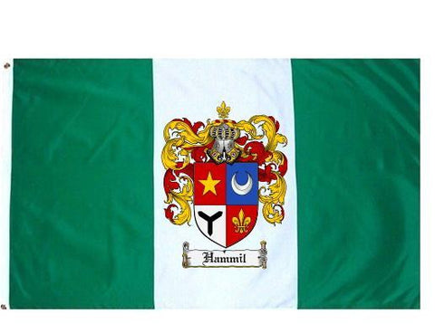 Hammil family crest coat of arms flag