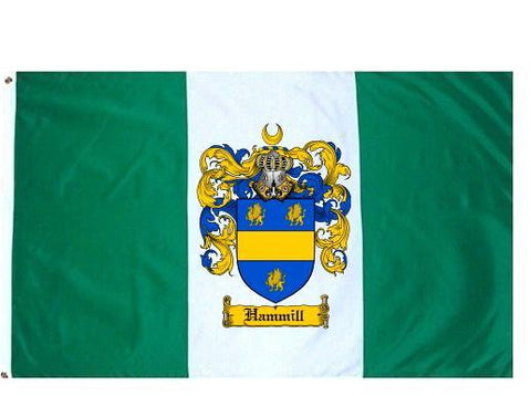 Hammill family crest coat of arms flag