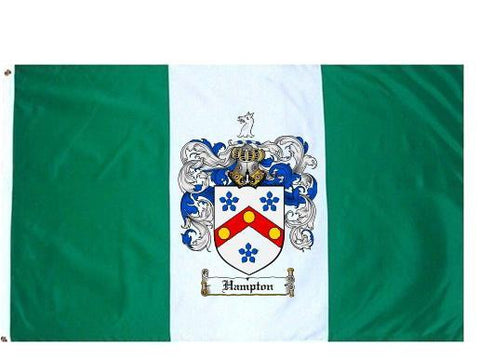 Hampton family crest coat of arms flag