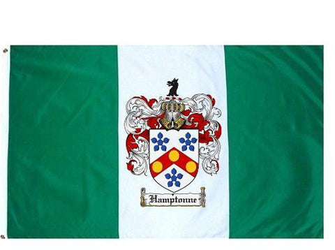 Hamptonne family crest coat of arms flag