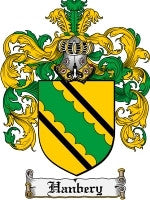 Hanbery coat of arms family crest download
