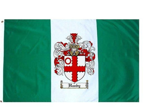 Hanby family crest coat of arms flag