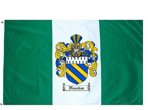 Hanckes family crest coat of arms flag