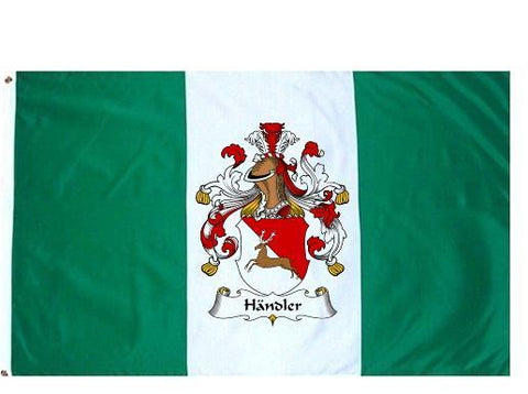 Handler family crest coat of arms flag