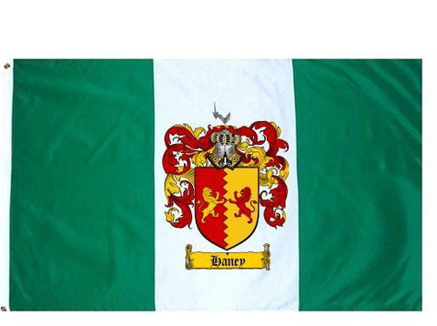 Haney family crest coat of arms flag